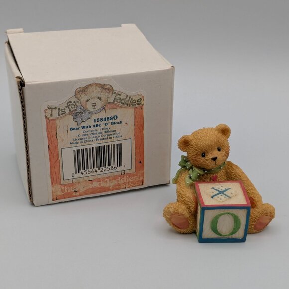 Cherished Teddies Bear with ABC "O" Block (158488O) 1995 - Picture 2 of 10